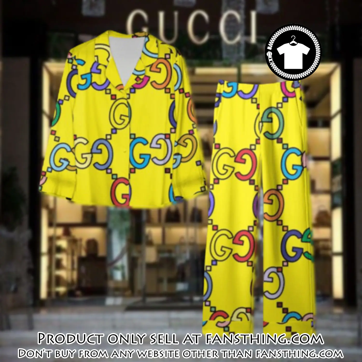 Trending luxury gc satin pajama set pjs1060 fst0729785